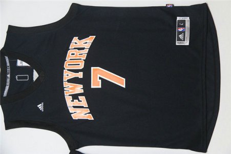 Maillot De Basket New York Knicks Carmelo Anthony 7 Full Noir Orange